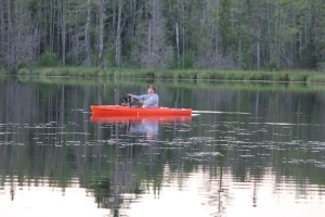 Sunset on Cranberry Lake and Eric fishing (5)