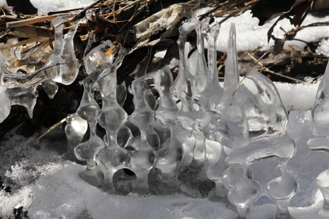 Ice formations on rive