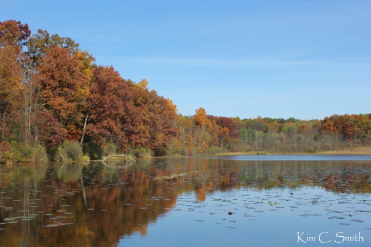 Algoe Lake in Ortonville SRA - with fall foliage w sig