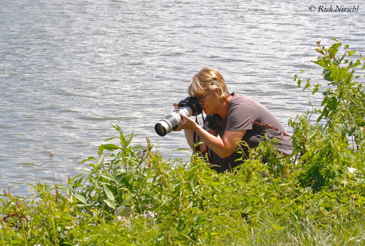 Me taking photo of Jade Clubtail - by Rick Nirschl for blog