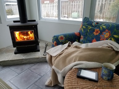Fire in woodstove - blog